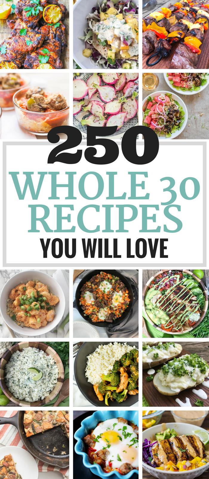 250 Whole 30 Recipes You Will Love via The Whole Cook