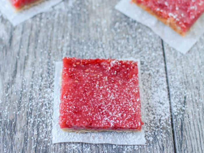 Small Batch Raspberry Lemon Bars by The Lean Green Bean